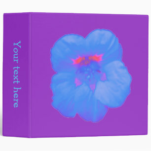 Nasturtium Bright Blue Custom Binder