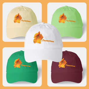 Nasturtium Flower Photographic Botanical Floral Hat