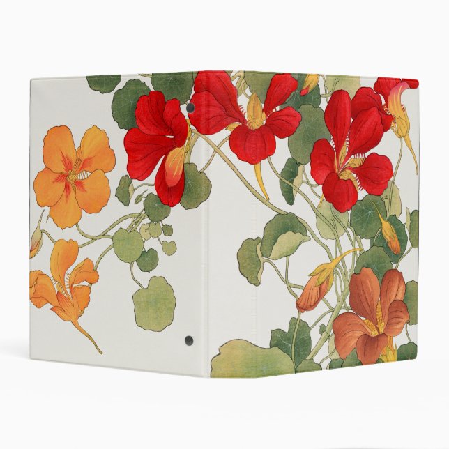 Nasturtium Flower (Tropaeolum Ukyio-e) Mini Binder (Background)