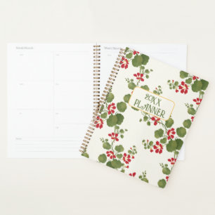 Nasturtium Flowers Cream Weekly Planner