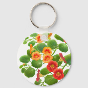 Nasturtium Flowers Keychain