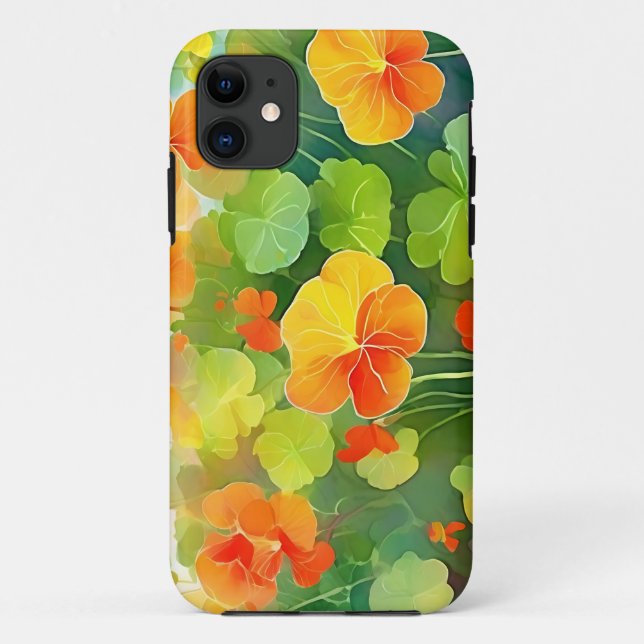Nasturtium Flowers Vibrant Case-Mate iPhone Case (Back)