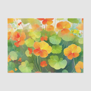 Nasturtium Flowers Vibrant Tissue Paper