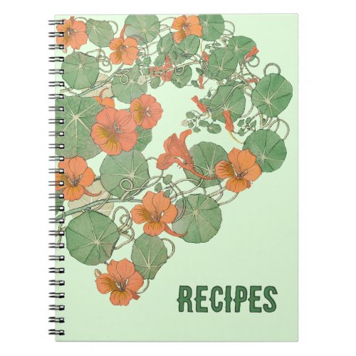 Nasturtium Recipe Book  Antique Lithograph 1896