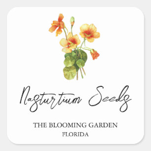 Nasturtium Seeds label