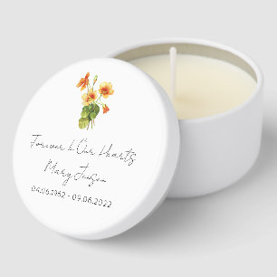 Nasturtium   Simple Funeral Mini Candle Favors