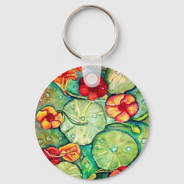 Nasturtium Water Fantasy Keychain (Front)