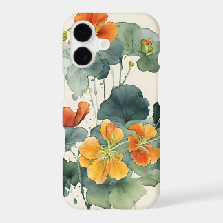 Nasturtium - Watercolor flowers iPhone 17 Case