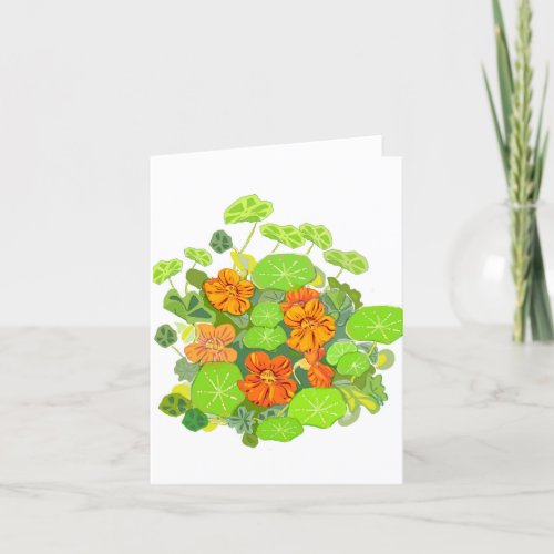 Nasturtiums Blank Notecard