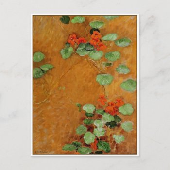 Nasturtiums By Gustave Caillebotte Postcard by lazyrivergreetings at Zazzle