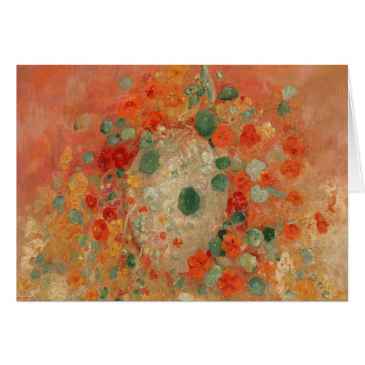 Nasturtiums by Odilon Redon Cards (Front Horizontal)