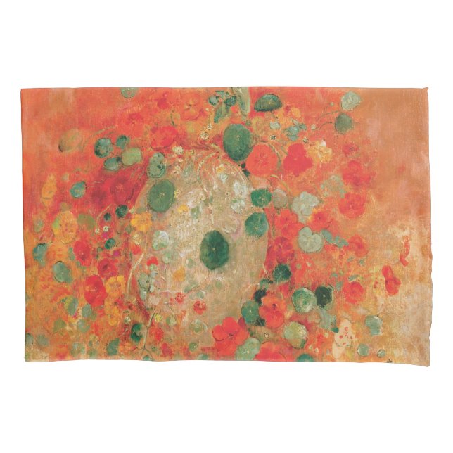 Nasturtiums by Odilon Redon Pillow Case (Front)