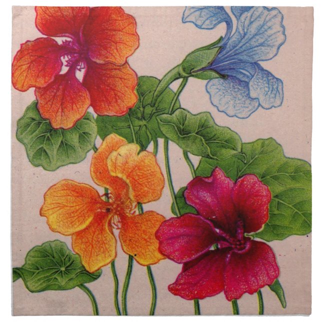 nasturtiums cloth napkin (Front)