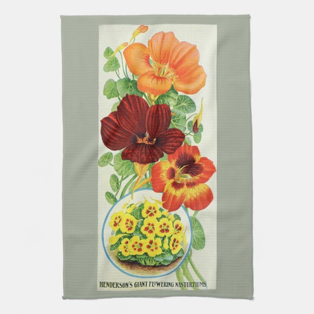 Nasturtiums of 1906 towel (Vertical)