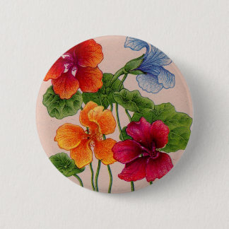 nasturtiums pinback button
