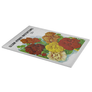 Nasturtiums Seed Packet Label Cutting Board