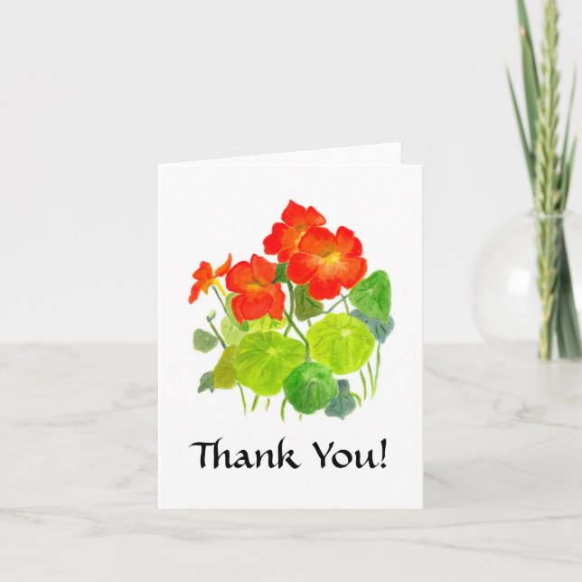 Nasturtiums Thank You Notecard (Front)