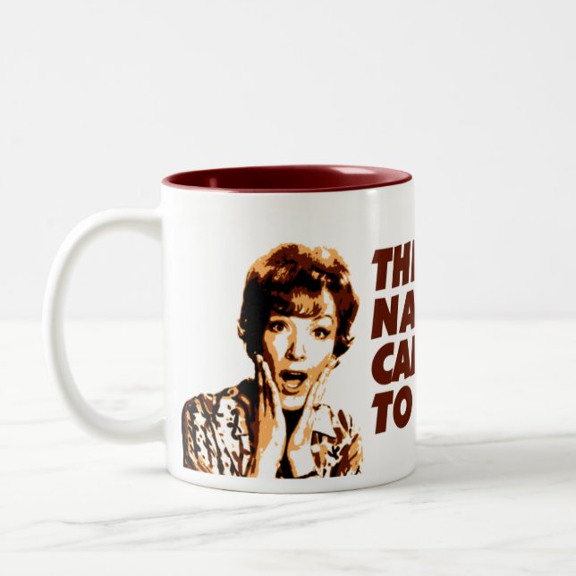 'Nasty Coffee' - KoffeeKat Two-Tone Coffee Mug (Left)