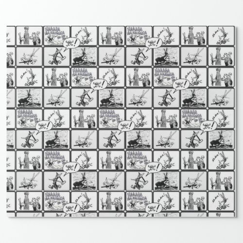 Nasty Rabbit hitchcover scenes wrapping paper