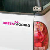 Nasty Woman Bumper Sticker (Pussycat) (On Truck)