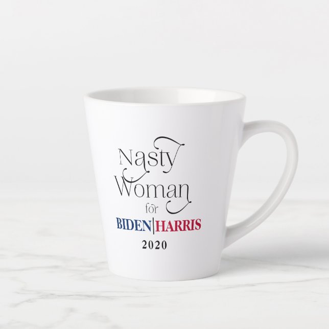 Nasty Woman for Biden-Harris 2020 Latte Mug (Right)