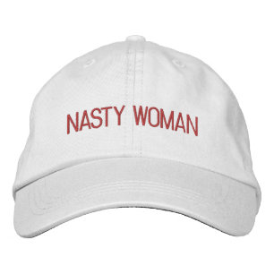 Nasty Woman hot pink fuchsia custom text modern Embroidered Baseball Cap