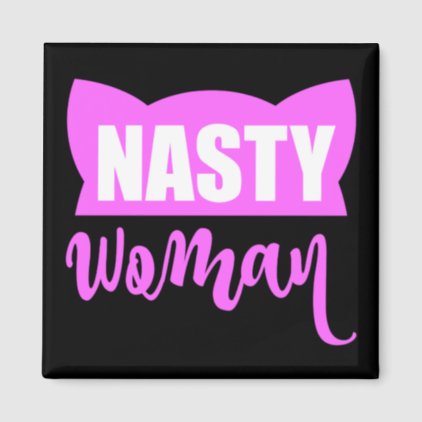 Nasty Woman Pink Pussy Cat Hat Magnet