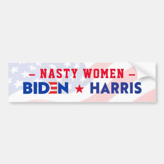 NASTY WOMEN FOR JOE BIDEN & KAMALA HARRIS 2020 BUMPER STICKER