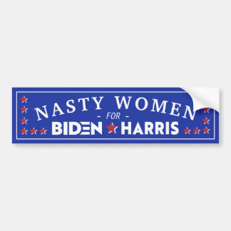 NASTY WOMEN FOR JOE BIDEN & KAMALA HARRIS 2020 BUMPER STICKER
