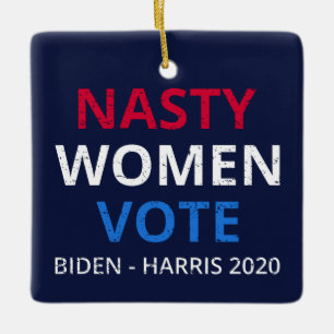 Nasty Women Vote I Ceramic Ornament