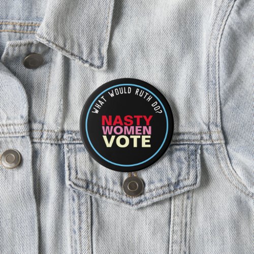 Nasty Women VOTE Round Button