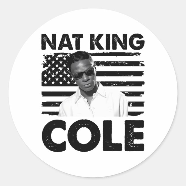 Nat King Cole Classic Round Sticker (Front)