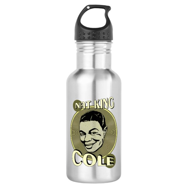 Nat King Cole Stainless Steel Water Bottle (Front)