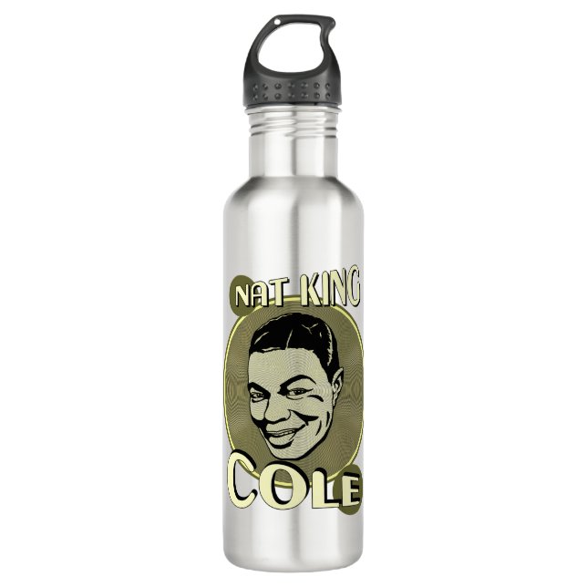Nat King Cole Stainless Steel Water Bottle (Front)