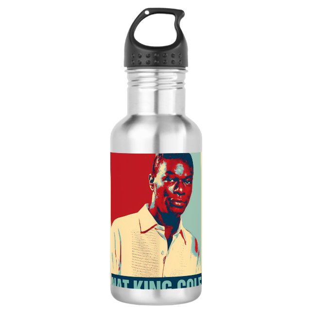 Nat King Cole Stainless Steel Water Bottle (Front)