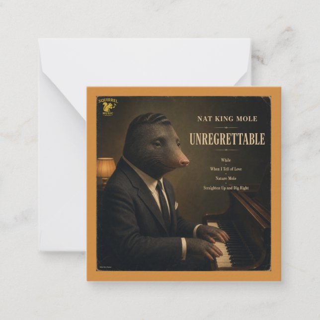 Nat King Mole Album: a Parody Note Card (Front)