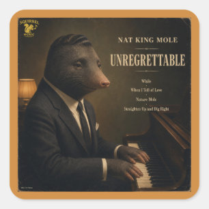 Nat King Mole Album: a Parody Square Sticker