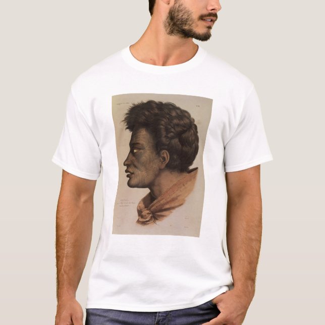 Natai, a Maori chief from Bream Bay, New Zealand T-Shirt (Front)