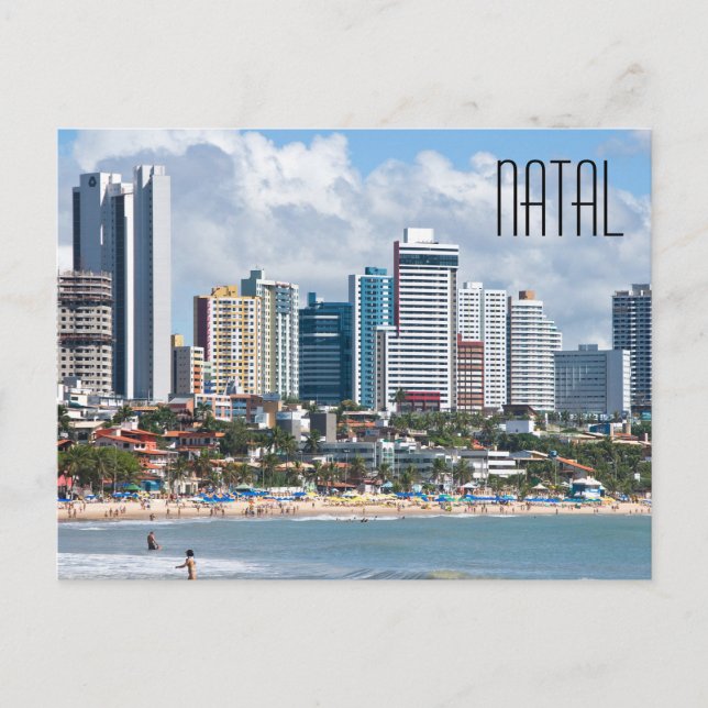 Natal Brazil City Beach Postcard (Front)
