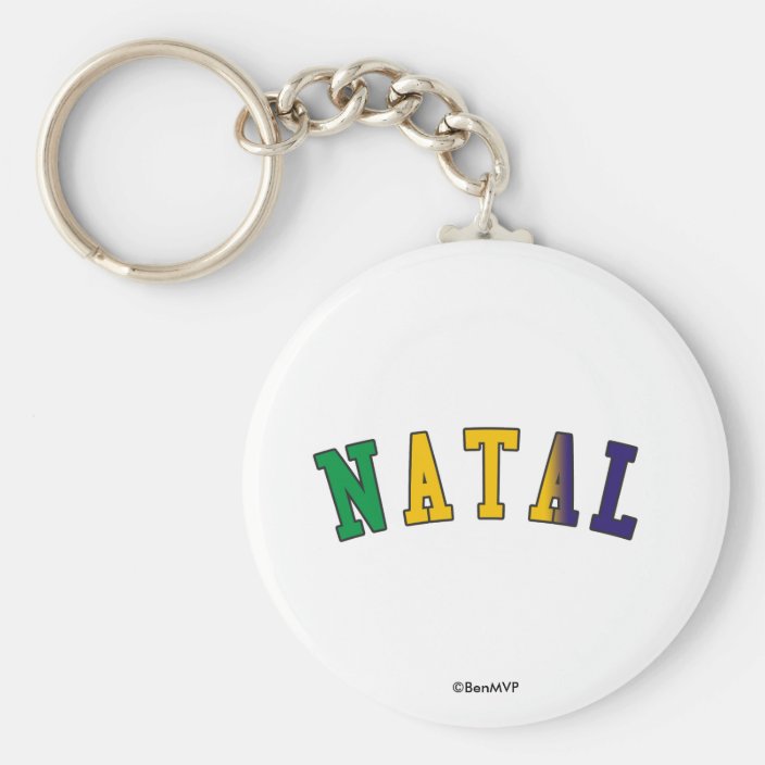 Natal in Brazil National Flag Colors Keychain