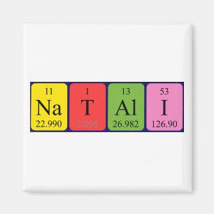Natali periodic table name magnet