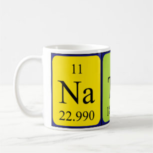 Natali periodic table name mug