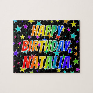 "NATALIA" First Name, Fun "HAPPY BIRTHDAY" Jigsaw Puzzle