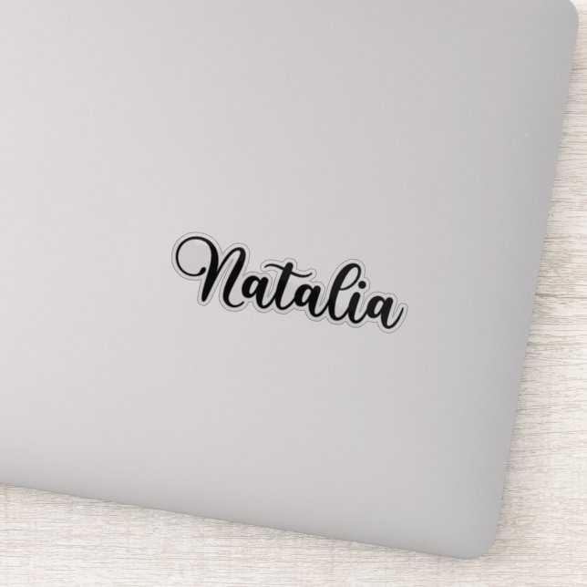 Natalia Name - Handwritten Calligraphy Sticker (Detail)