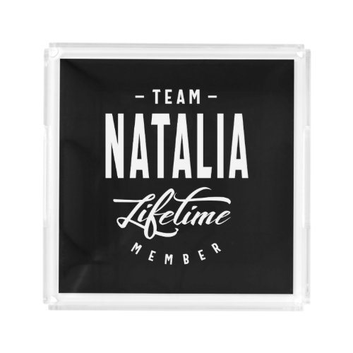 Natalia Personalized Name Birthday Gift Acrylic Tray