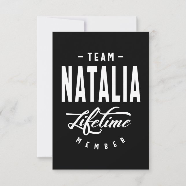 Natalia Personalized Name Birthday Gift RSVP Card (Front)