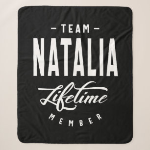 Natalia Personalized Name Birthday Gift Sherpa Blanket