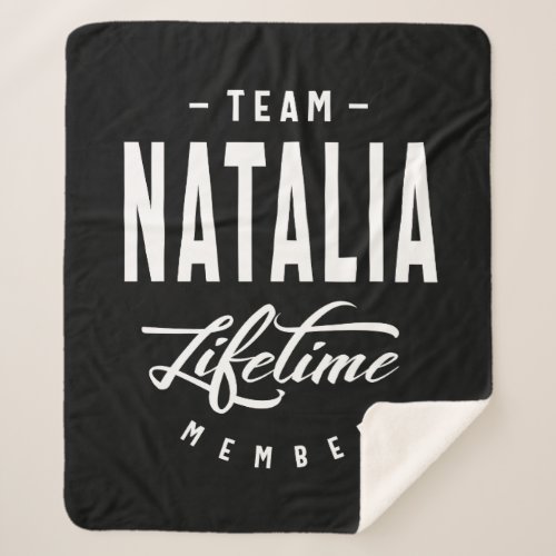 Natalia Personalized Name Birthday Gift Sherpa Blanket