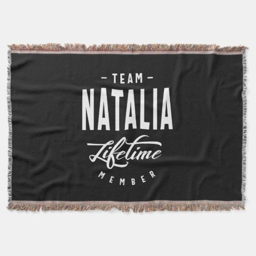 Natalia Personalized Name Birthday Gift Throw Blanket