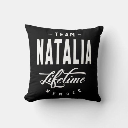 Natalia Personalized Name Birthday Gift Throw Pillow